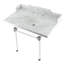Lavabo console en marbre de Carrare de 36 po avec pattes en acrylique Kingston LMS3630MA8 Kingston Brass, blanc marbre / nickel brossé-72887910