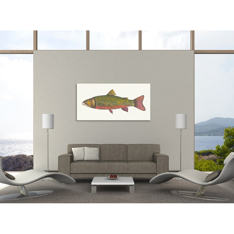 «Angling In The Stream II», toile tendue par Courtney Prahl, H 18 po x l 36 po x P 1,5 po