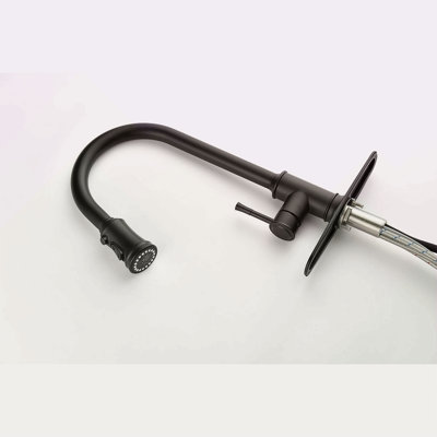 Single Handle High Arc Pull Out Kitchen Faucet,Single Level Stainless Steel Kitchen Sink Faucets With Pull Down Sprayer