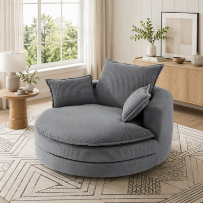Canapé pivotant à 360 ° avec coussin double couche et coussins amovibles pour un confort et une polyvalence ultimes