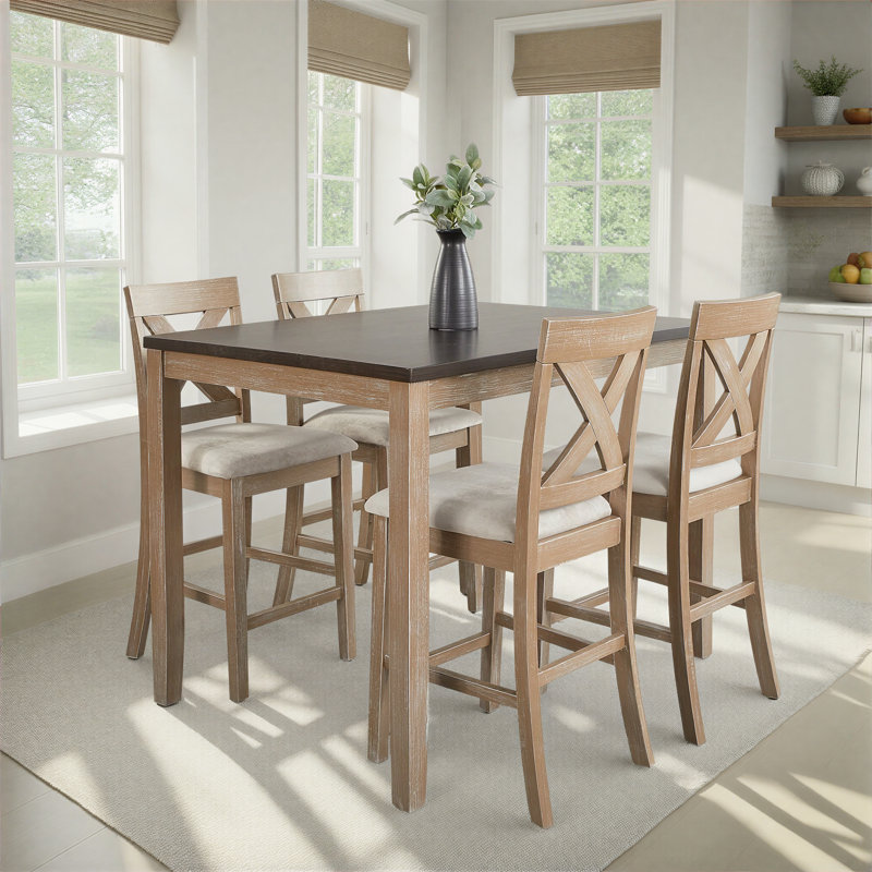 Ensemble repas pour 4 personnes Ronnie, Espresso, Gris
