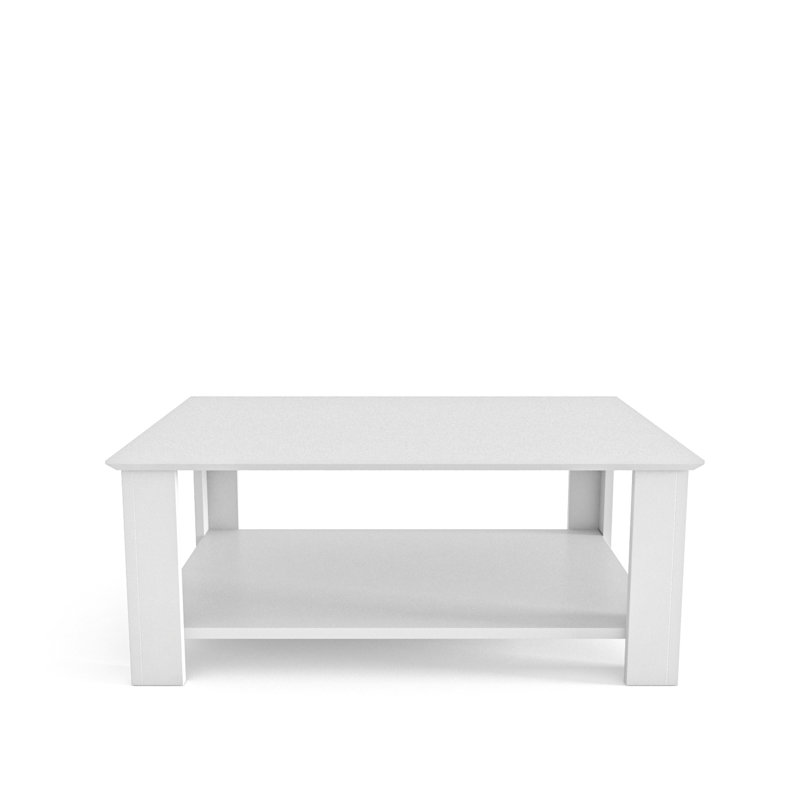 Leroy 90 cm Rectangular Coffee Table, White
