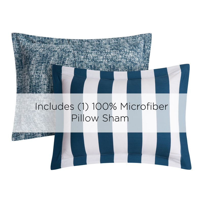 Juicy Couture Cabana Stripe Comforter Sets, Twin/Twin XL Comforter + 1 Sham + 3 Throw Pillows, Gray/Pink