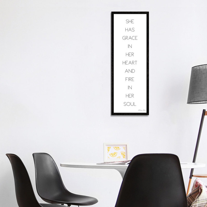 Fire In Her Soul by Susan Ball - Panoramic Print on Canvas, Black Floater Framed, 121.92cm H x 40.64cm W x 3.81cm D