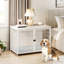Mobilier de caisse pour chien de 39,4 po de L avec coussin, chenil en bois avec portes doubles, cage robuste pour petits / moyens / grands chiens