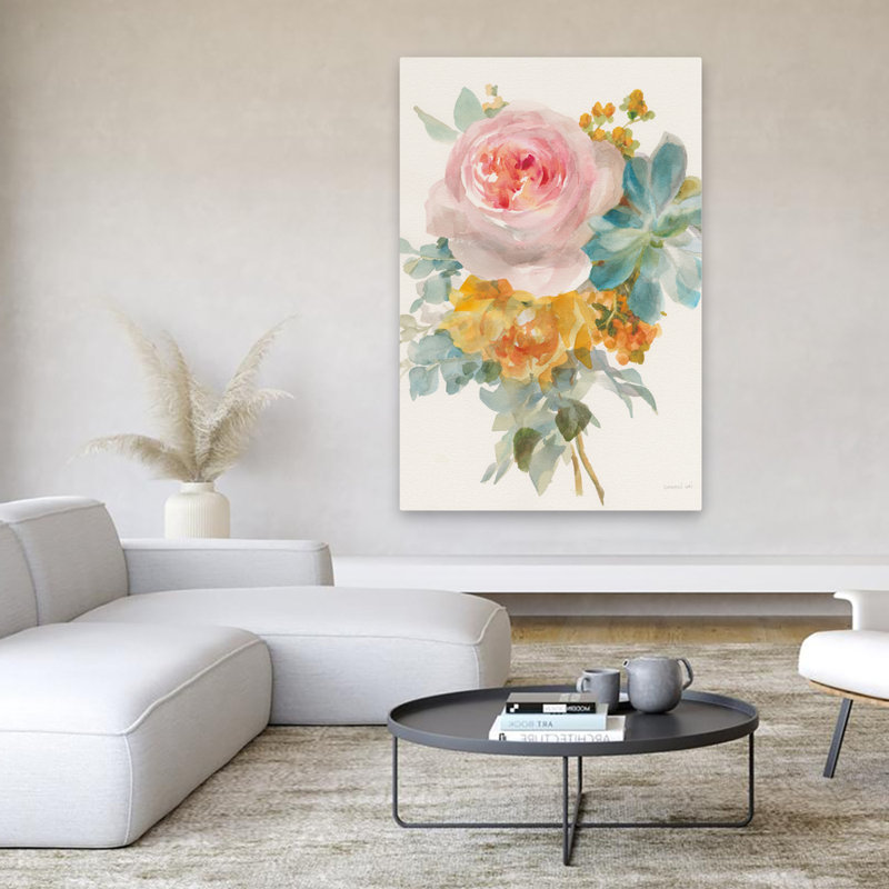 Crop art aqua et jardin bleu II, H 60 po x l 40 po
