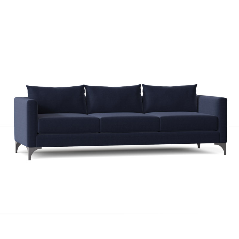 Vess Upholstered 87'' Sofa, Akiko Midnight Performance