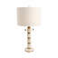 Sagebrook Home 27X14" Stacked Marble Lamp With 2 Pulls, Black/Gold-2108687374