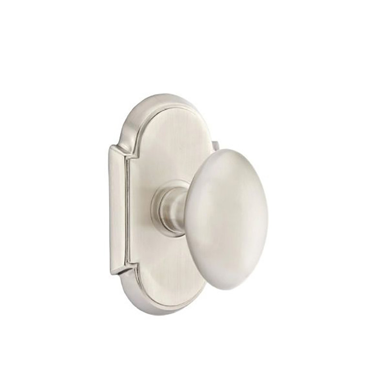 Keyed (Entry) Door Knob with Rosette, Satin Nickel