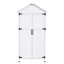 Remise de rangement 67 po en bois de sapin blanc avec portes doubles