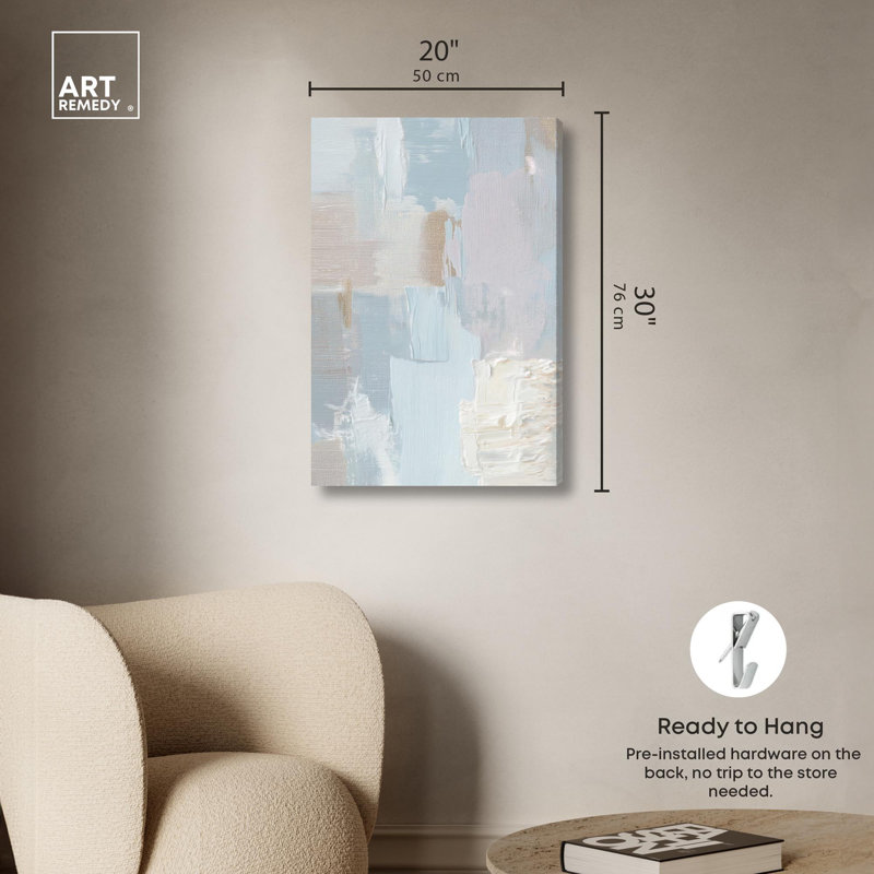«Glacial Patina Flow III», reproduction d'art sur toile par Art Remedy, H 30 po x l 20 po, Toile tendue avec châssis