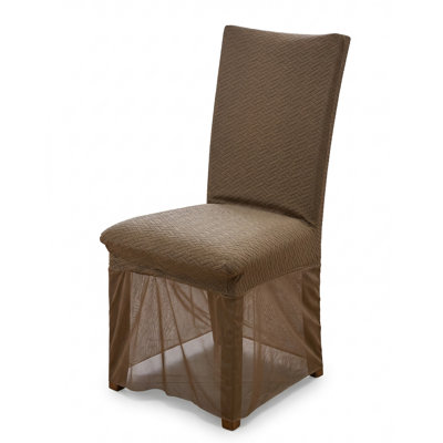  Stretch Chair Slipcover Taupe Color | Furniture Protector with Elastic Fit | Washable Armchair Cover