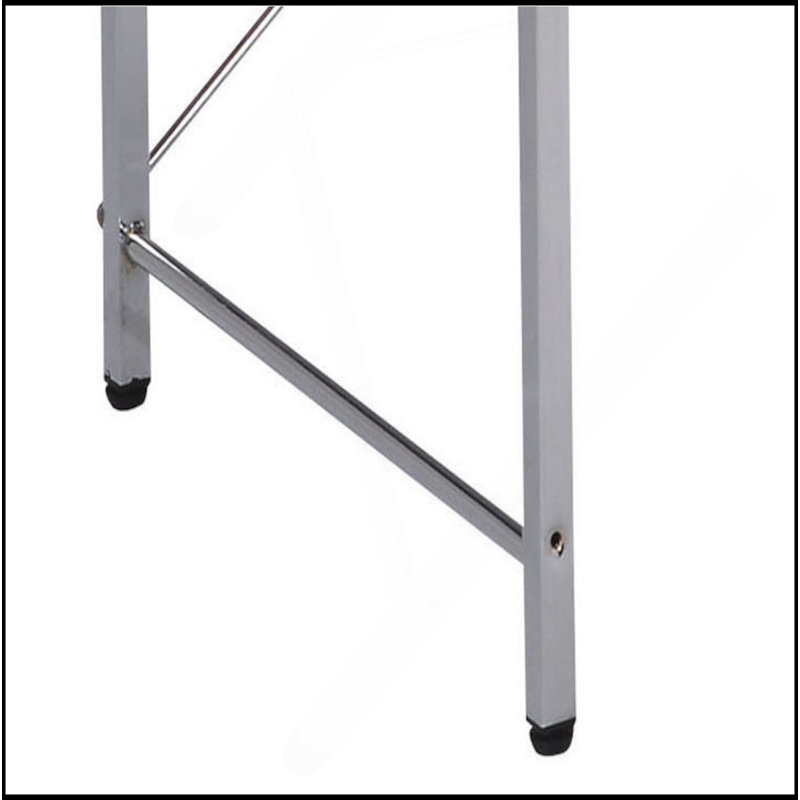 Black & Chrome Finish Writing Desk W/Shelves