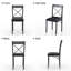 Ensemble de 4 chaises de salle à manger Kasandra, ensemble de chaises de cuisine moderne à dossier en X avec siège en similicuir, chaises en métal à dossier en croix pour salle à manger, cuisine, appartement, restaurant-1575349892