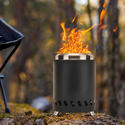 Round Stainless Steel Charcoal Fire Pit