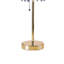 Lampe de table, abat-jour en perles de cristal suspendues, interrupteur à cordon, métal doré