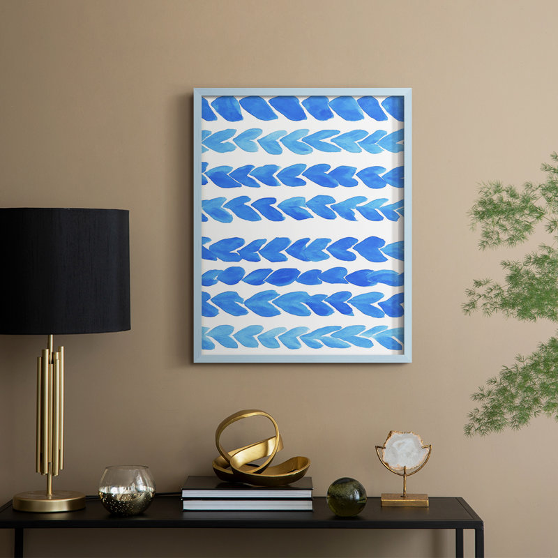 «Abstract Abstract», reproduction encadrée - prêt à accrocher , H 10 po x l 8 po, Bleu