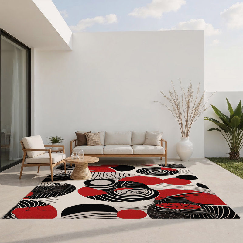 Tapis intérieur et extérieur Radiant Flow, Rectangle 9 pi x 12 pi