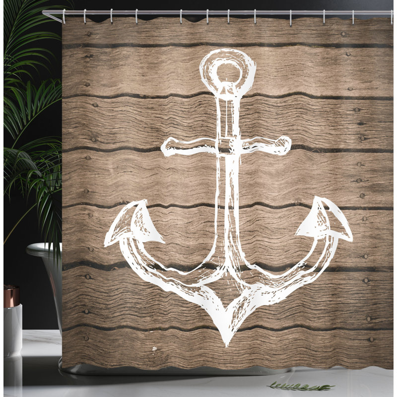 Shower Curtain with Hooks Included, 70" H x 69" W