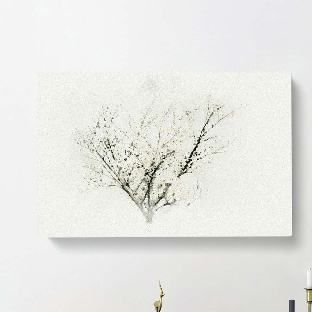 A Pink Cherry Blossom Tree In Abstract - Wrapped Canvas