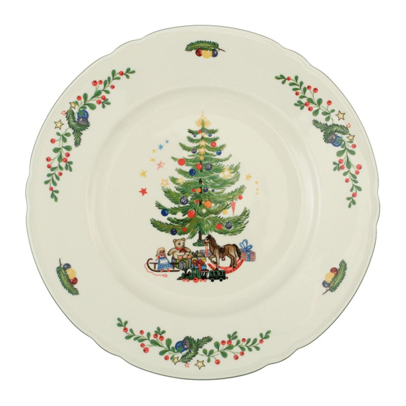 Marie Luise Ivory Christmas Dining Plate