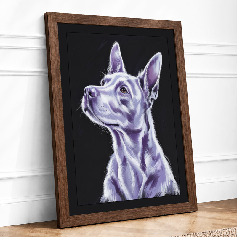 Poised Chihuahua Modern - Framed Print, A1 - 84.1 x 59.4 cm, Walnut