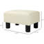 Petit tabouret de repose-pieds beige en lin