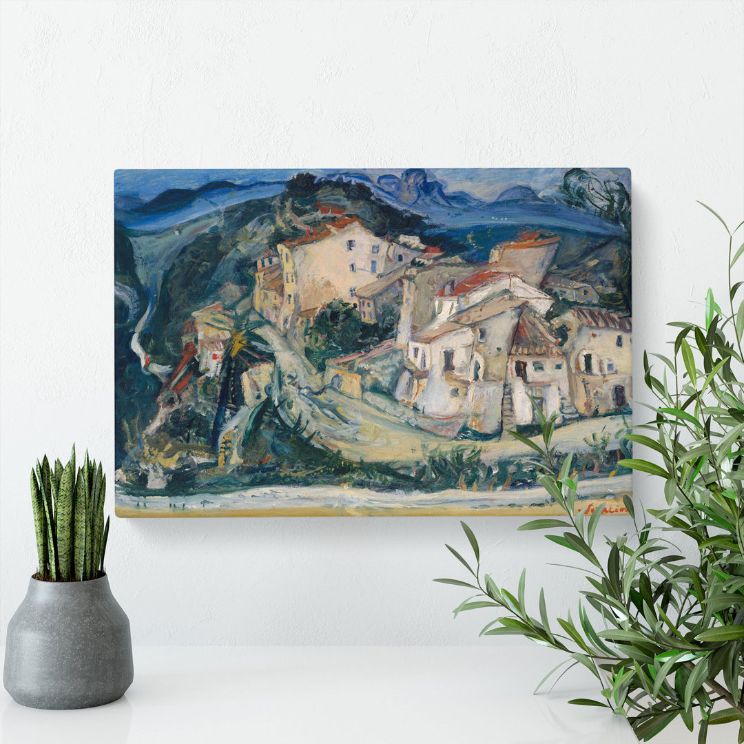 View of Cagnes by Chaim Soutine - Wrapped Canvas Painting