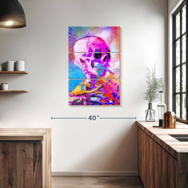 Kerner Skull Smoking I, 38" H x 24" W