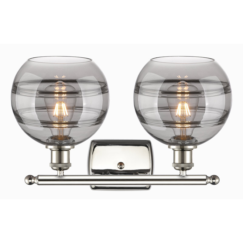 Bienes 2 - Light Dimmable Vanity Light, Light Smoke, Polished Nickel