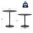 Hulker Round Pub Dining Table Height Adjustable With Wooden Tabletop Home Bar-91375998