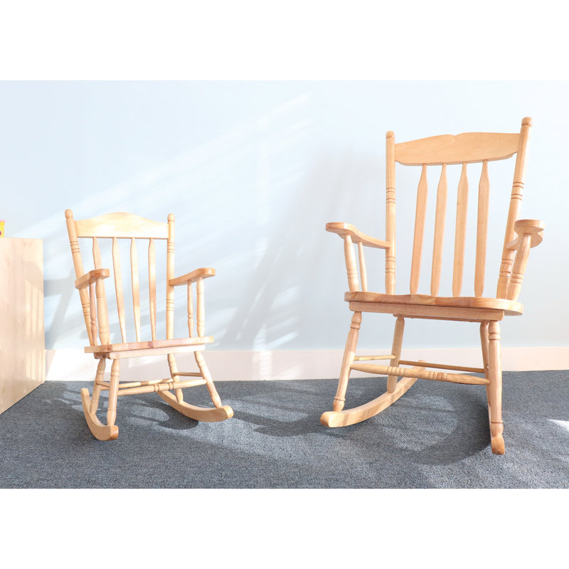 Chaise berçante en bois pour enfant