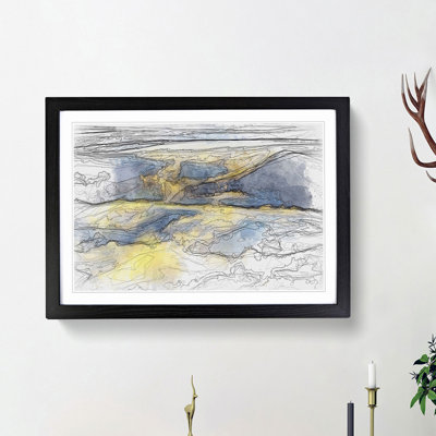 Clouds over the Mountains in Abstract - Picture Frame Graphic Art Print