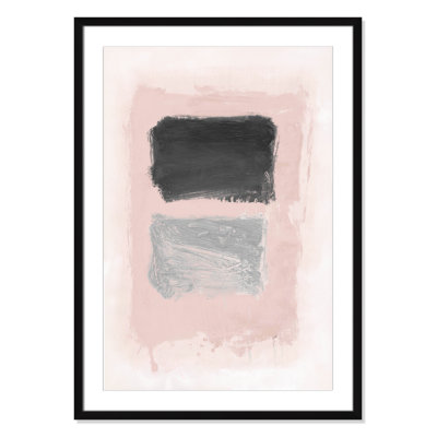 Pink, Black and Silver Shimmer I Print