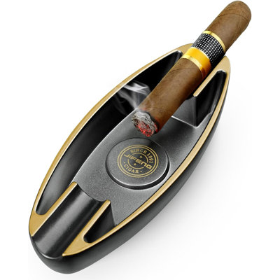 Portable Travel Boat Cigar Ashtray – Comfortable Olive Grip, For RV Patio Gathering, Unique Men’S Gift, Indoor Outdoor Use For Home Office Garden