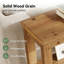 Console 63 pouces en bois massif avec 6 cubes de rangement-337988982