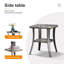 Chaises longues berçantes pivotantes en osier avec coussins et table-48123691-48123681