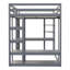 Harriet Bee - Solid Wood Kids Loft Bed With Ladder, Desk, Shelves & Clothes Rail-1522786387
