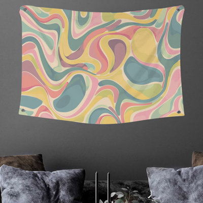 Swirl Pattern Wall Tapestry -  Pattern Wall Decor