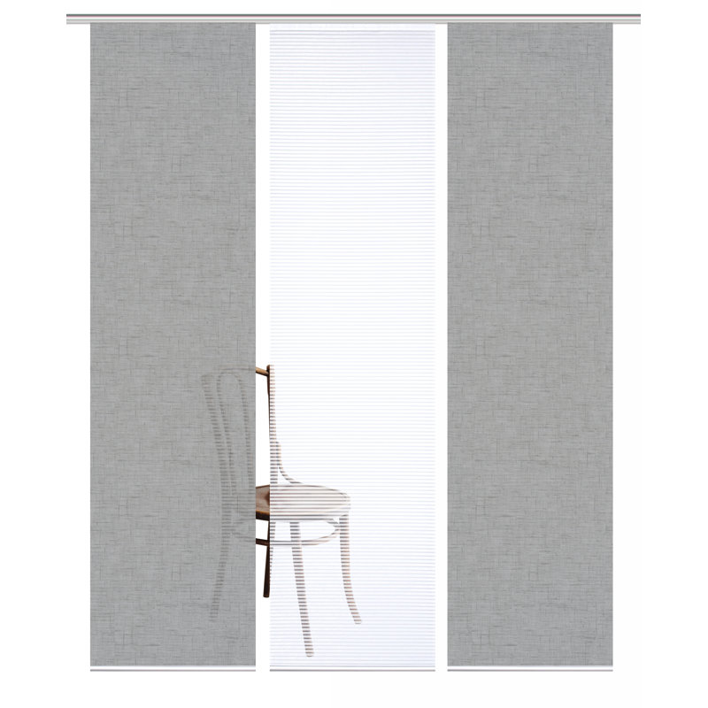 Semi Sheer Sliding Panel, in Grey
