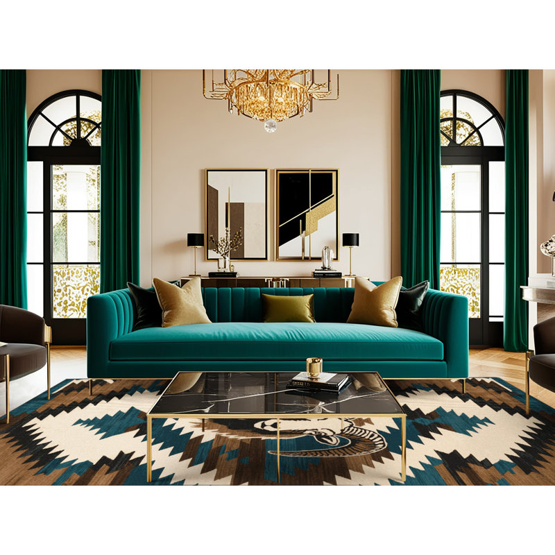  Tapis lavable Bighorn Sheep Southwestern, Rectangulaire 3 pi x 5 pi