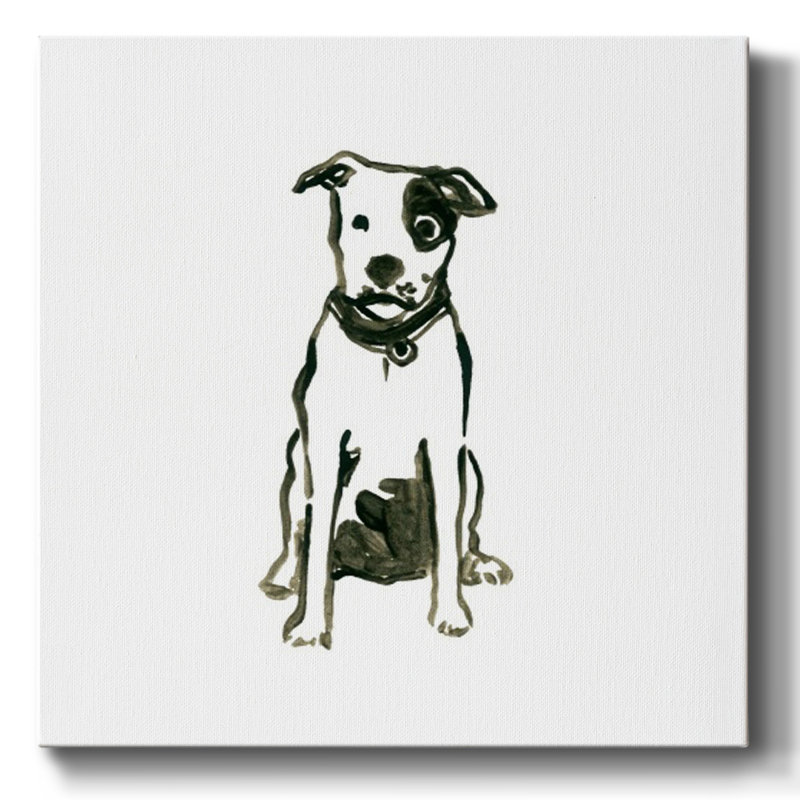 Canine Cameo V-Gallery Wrapped Canvas, 32" H x 32" W