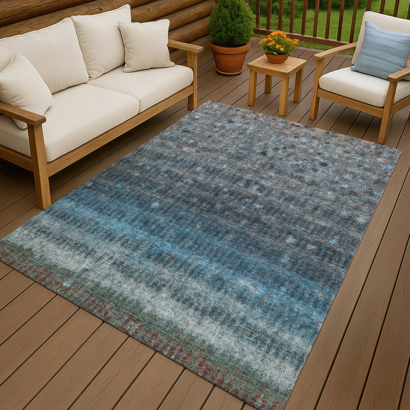 Machine Washable Indoor/Outdoor Chantille ACN2316 Stripes Rug, Rectangle 5' x 7'6"