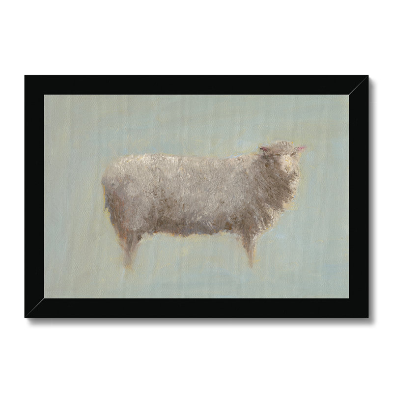 Badilla Sheep Strut III by Marilyn Wendling - Painting, Black Framed Paper Print, 24cm H x 34cm W
