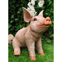 Cute Pink Pig Pigs China Model Statue Figurine Perfect Home Room