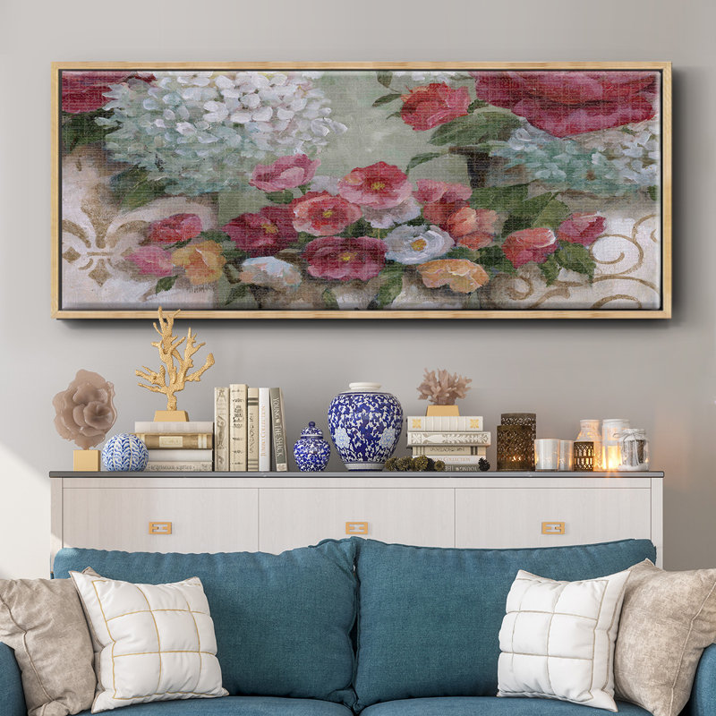Fleurs confinées - toile encadrée, H 20 po x l 50 po