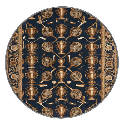 Machine Washable French Grey Area Rug