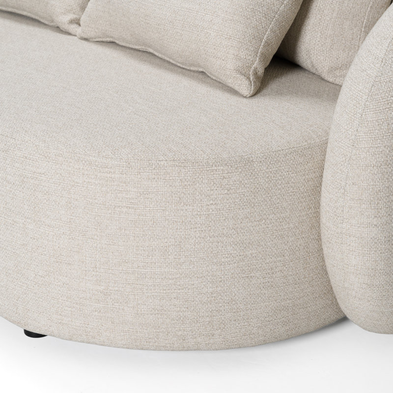 Jahmaya - Canapé d'extérieur 3 places en tissu beige