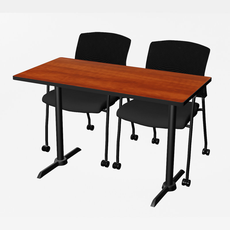 Base et table de formation Cain, Cerise, H 29 po x L 48 po x l 24 po, Noir