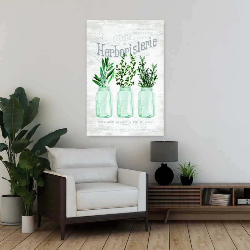 Charming Kitchen Herbs Spring Art, 36" H x 24" W